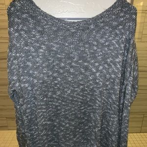 Gray and white long sleeve